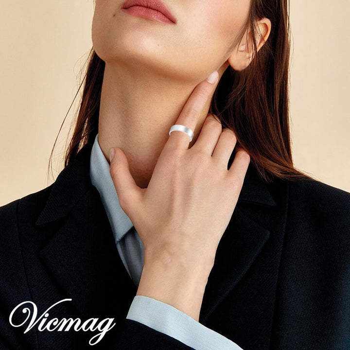 2PCS Copper Magnetic Rings for Women & Men with Strong Ultra Strength Magnets 99.99% Solid Pure Copper Adjustable with Gift Box