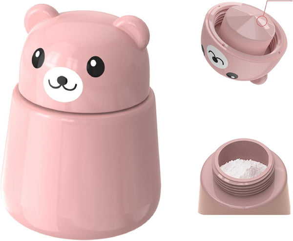 Bear-Shaped Pill Crusher for Seniors, Kids, Cats & Dogs, Pets - Easy Grind Medication Grinder for Vitamins, Pet Medicine & Tablets - Eco-Friendly ABS Plastic (Pink)