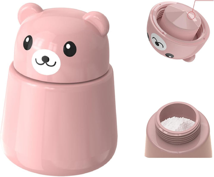 Bear-Shaped Pill Crusher for Seniors, Kids, Cats & Dogs, Pets - Easy Grind Medication Grinder for Vitamins, Pet Medicine & Tablets - Eco-Friendly ABS Plastic (Pink)