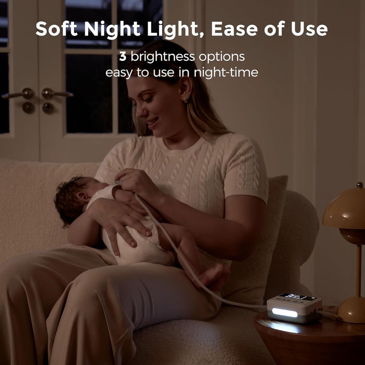 Nasal Aspirator for Baby, 【Hospital-Grade】 70 Kpa Strong Suction & 9 Suction Levels Nose Sucker, Electric Nose Cleaner for Toddler & Newborn, Soothe Light & Lullabies, BPA Free Silicone Tips