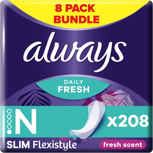 Daily Fresh Slim Flexistyle Normal Panty Liners 26 Liners, Odour Lock, Feel Nothing but Fresh & Protected