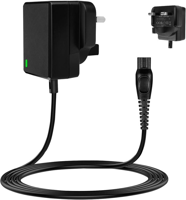 15V Chager for Phlip Shaver HQ8505 Power Cable Charger Cord UK for Series Beard Trimmer S3233, S3333, S1332, BT5502, BT9810, MG7790 MG7750 Electric Razor Aquatouch Power Lead