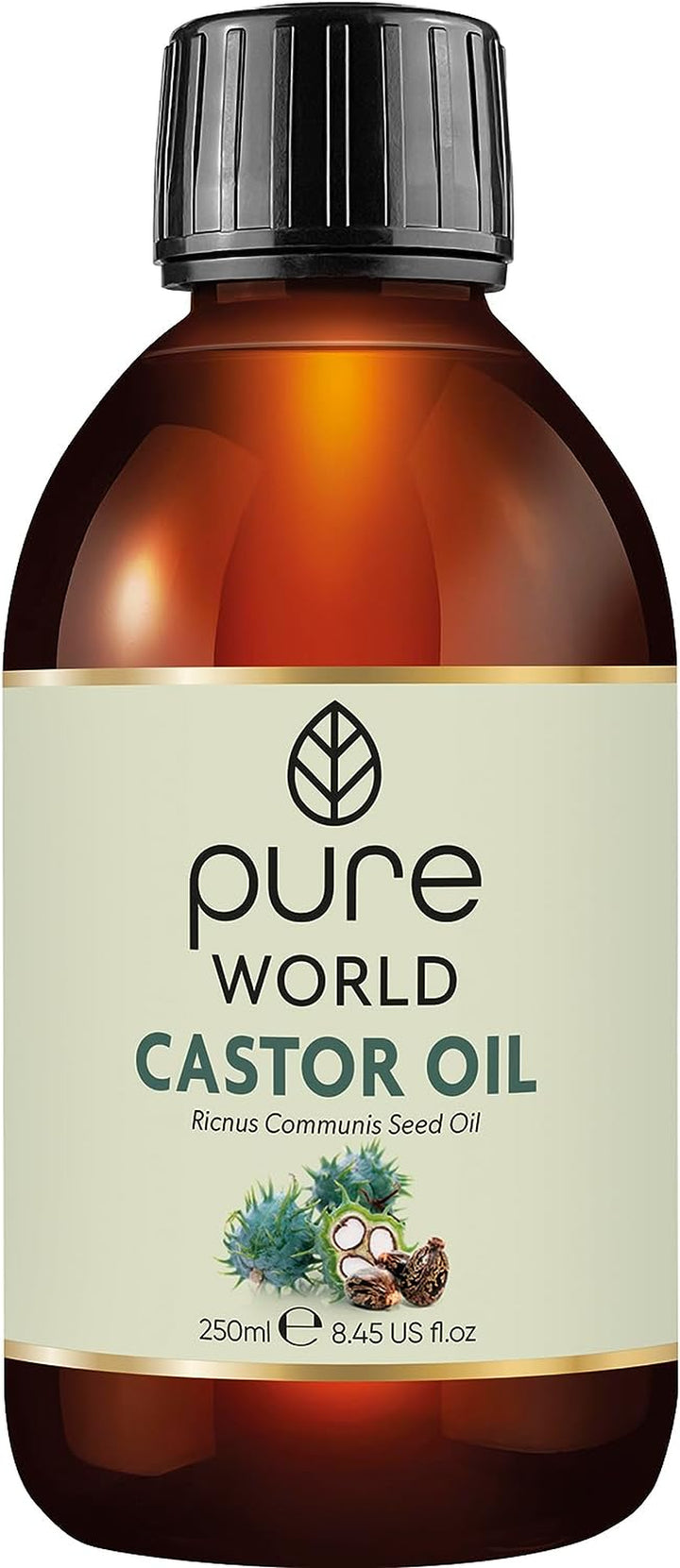 Natural Castor Oil 250ML Cold & Freshly Pressed 100% Pure and Undiluted Hexane Free Nourish Your Skin and Hair Eyebrows, Nails, Beard, Hair, Eyelash Growth Food Grade