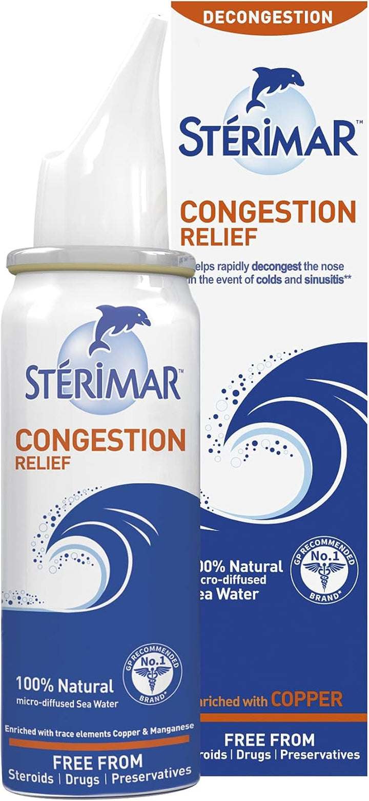 Congestion Relief, Nasal Spray, Natural Sea Water Solution, 50 Ml