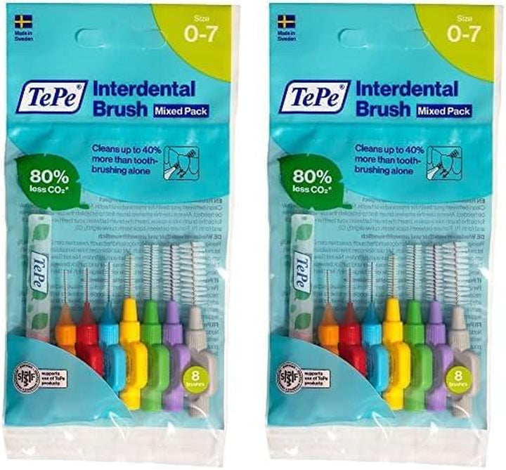 Interdental Brush, Original, Pink, 0.4Mm/Iso 0, 8Pcs, Plaque Removal, Efficient Clean between Teeth, Tooth Floss, for Narrow Gaps