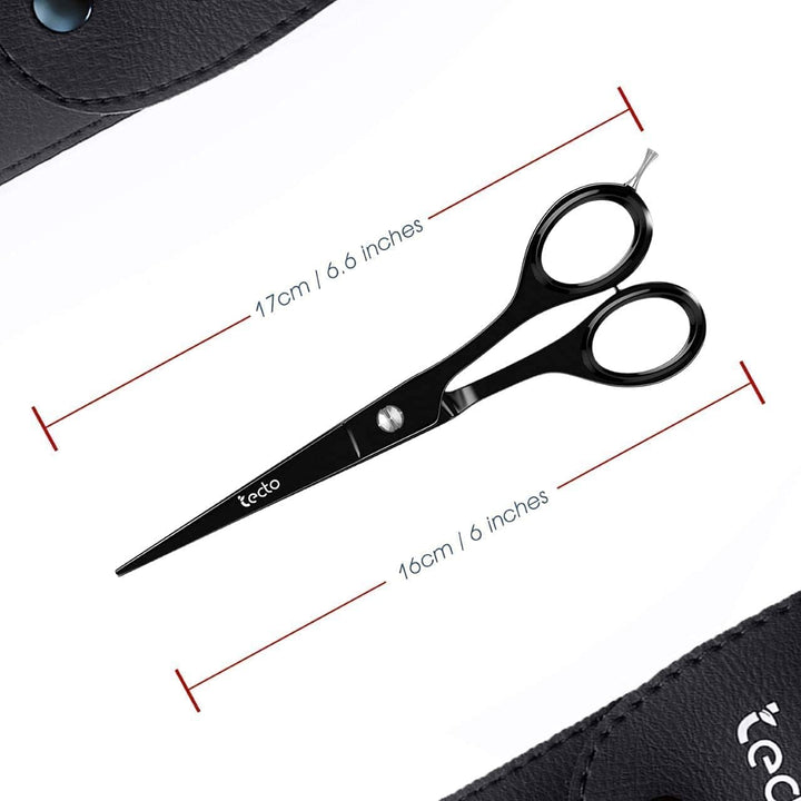 6" Hair Dressing Scissors Sharp, Hair Cutting Scissor for Professional, Hairdressers Barbers Stainless Steel Hair Cutting Shears, Sharp Hair Scissors for Women, Men, Children and Adults (Black)