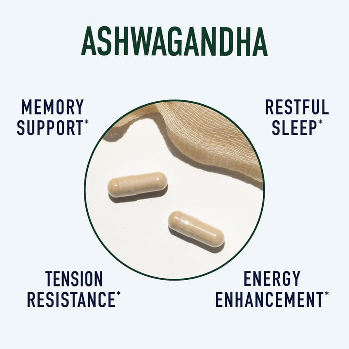 Ashwagandha 1300Mg | Ashwagandha Root Powder & Black Pepper Extract | High Absorption Adaptogen for Stress Relief, Mood & Thyroid Support | Vegetarian, Gluten-Free | 120 Capsules, 2-Month Supply