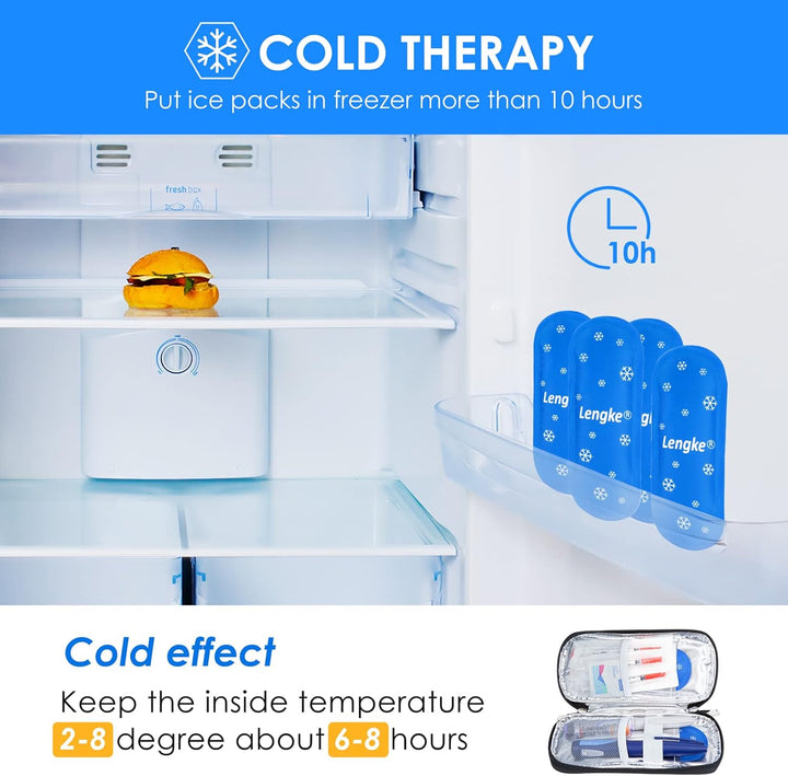 Reusable Ice Packs for Insulin Cooler - 4PCS Nylon Gel Ice Packs for Diabetic Insulin Travel Case Medicine Cool Bag (4PCS)