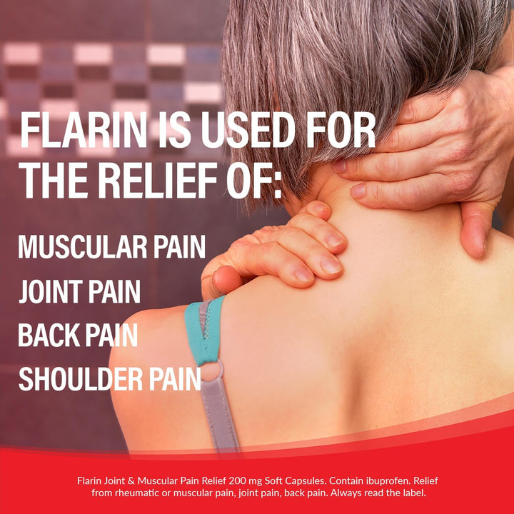 Joint and Muscular Pain Relief, 200 Mg Soft Capsules, Muscle, Rheumatic, Joint and Back Pain Relief, Lipid Ibuprofen, Unique Lipid Formulation, Painkillers, 16 Soft Capsules