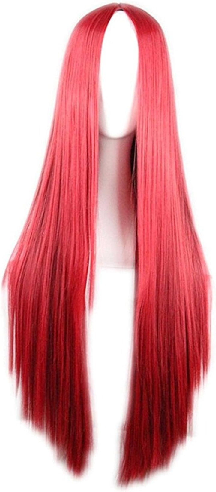 29.5 Inches 75Cm Ladies Long Straight Wig Black Heat Resistant Synthetic Wigs for Fun,Party & Night Out Cosplay Halloween Costume Wig