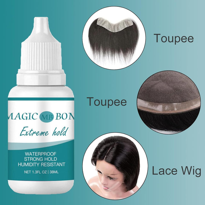 Lace Wig Glue - 38Ml Strong Hold Invisible Bonding Adhesive for Wigs - Waterproof Latex-Free and Oil-Resistant Adhesive