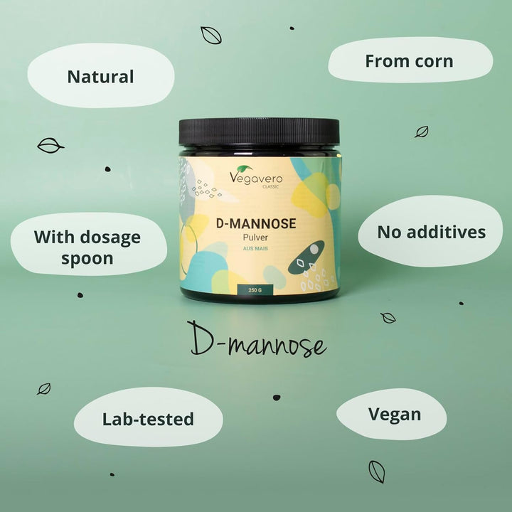 Pure D-Mannose Powder 250 G | 4 Months’ Supply | 2000 Mg per Day | NO Additives | 100% Naturally Sourced | Urinary Tract Infection | Vegan