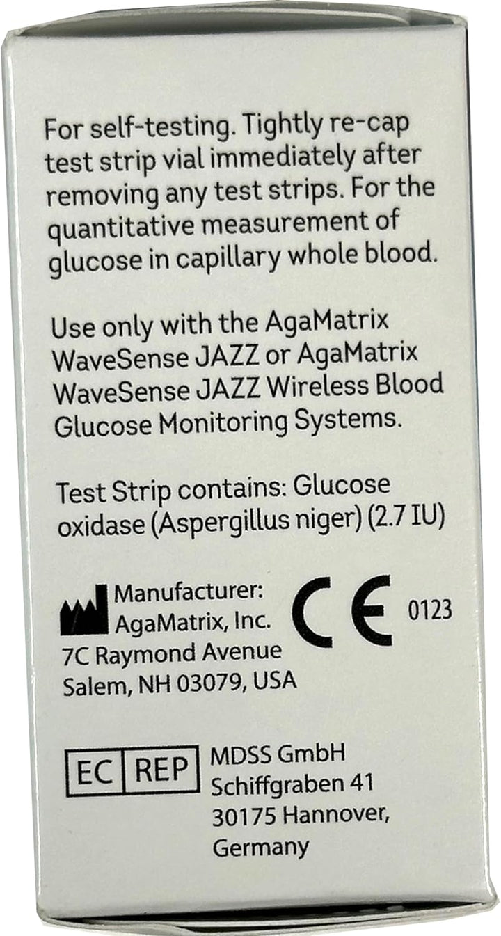 Wavesense JAZZ Test Strips - 50 Pack