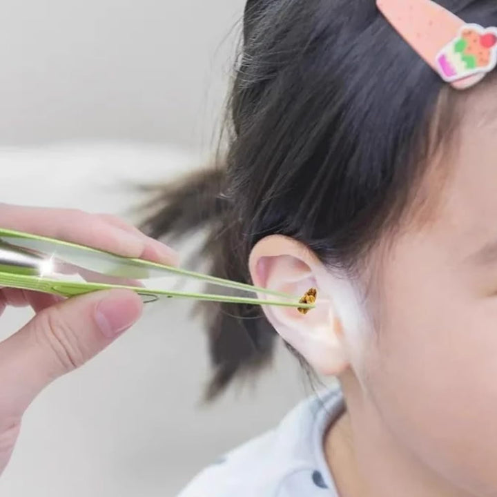 Stainless Steel Ear Tweezers with LED Light, Precision Earwax Remover, Professional Cleaning Tool for Kids Adults, No Rust or Distortion