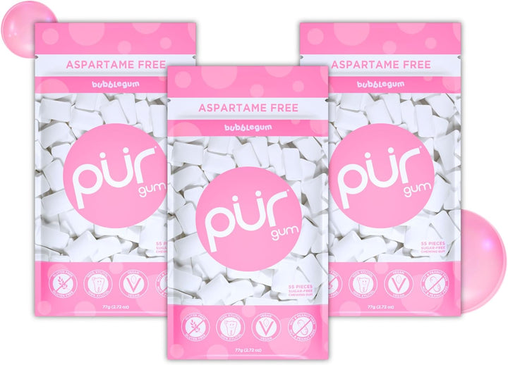 | Sugar Free Chewing Gum | Made with Xylitol | Vegan, Aspartame Free, Gluten Free & Keto Friendly | Natural Cinnamon Flavoured Gum, 55 Pieces (Pack of 3)