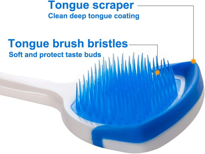 Tongue Brush, Tongue Scraper, Tongue Cleaner, Tongue Brushes Helps Fight Bad Breath, 3 Tongue Scrapers (Blue&Green&Red)