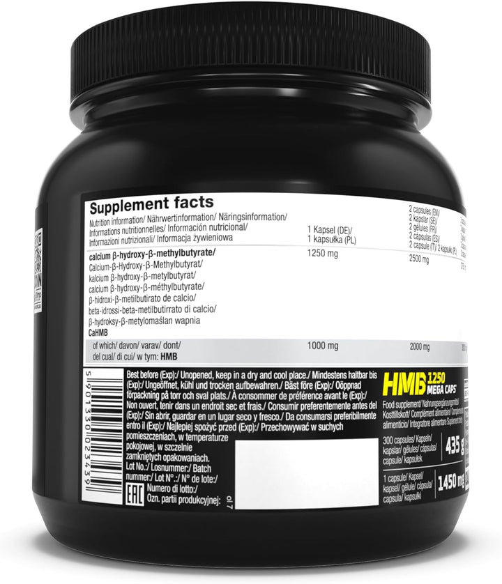Olimp Labs HMB Capsules, 1250 Mg, Pack of 300 Mega Capsules