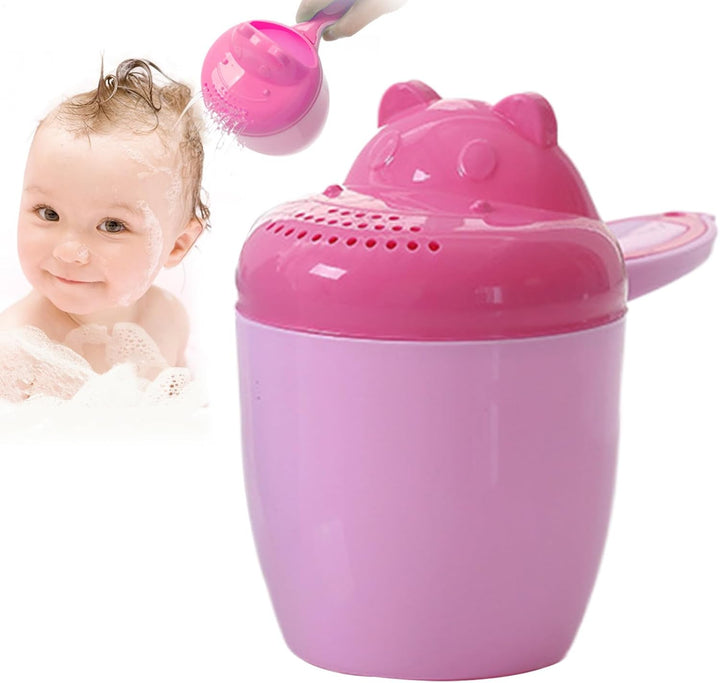 Baby Bath Cup | Toddler Rinse Cup,Cartoon Bucket Pourer Safety for Shampoo Shower Kids Bathtub Hair Washing Bathing Time Bathroom Daily
