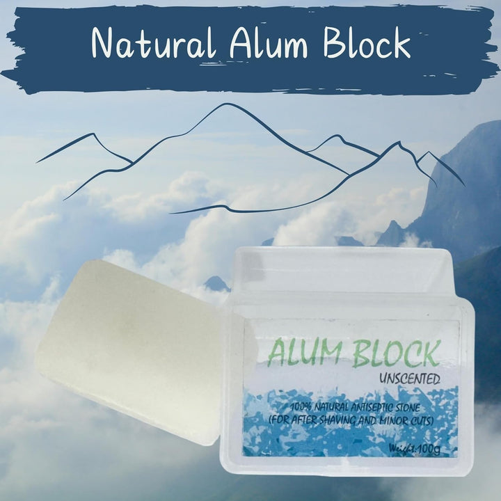Alum Block Alum Stone Fitkari Natural Aftershave Soothing Solution for Shaving Razor Nicks, Bumps & Skin Irritation- Unscented Deodorant and Antiperspirant for Lasting Protection from Body Odour 100Gm