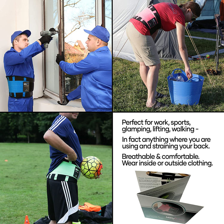 Back Support Belt Back Brace for Lower Lumbar Pain Relief for Men and Women - Medical Grade Orthopaedic Waist Compression for Sciatica Nerve, Scoliosis, Disc or Lifting at Work