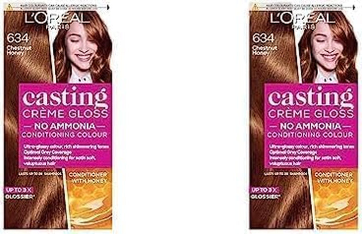 Casting Crème Gloss 600 Dark Blonde: This No-Ammonia, Semi-Permanent Hair Colour Lasts 32 Washes. Enjoy up to 3X Glossier, 4X Silkier, Visibly Healthier Hair with a Luminous Dark Blonde.