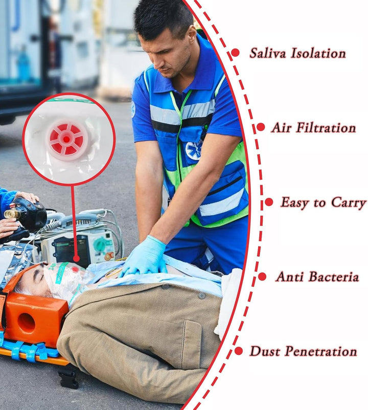 8 Piece CPR Face Shields, Resuscitation Face Shield First Aid with One Way Valve Breathing Barrier, Keychain Rescue Face Shields Emergency, Portable Keychain Emergency Kit for First Aid Aed Training