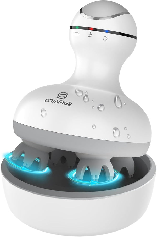 Cordless Hair Scalp Massager, Electric Head Massager with Kneading 84 Massage Nodes, Handheld Portable Head Scratcher Massager for Hair Growth, Deep Clean and Stress Relax, Gifts for Women Men