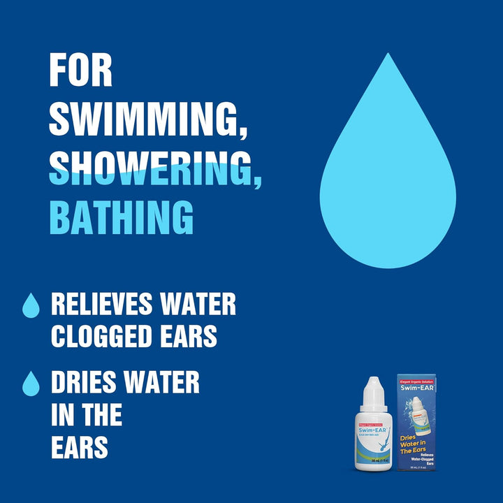 Swim-Ear Ear Drying Aid Drops, 29.57Ml, Fast Acting Water Removal, for Swimming and Water Sports
