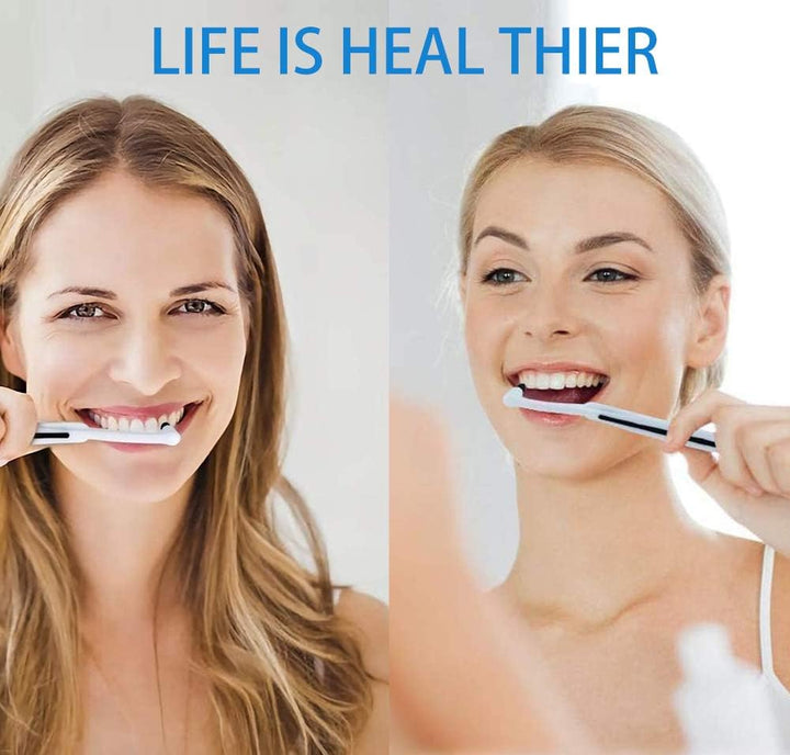 Teeth Tartar Remover, Professional Tooth Stain Eraser, Teeth Polishing Cleaning Kit Removes Plaque & Impurities Whitening Oral Hygiene Care Tool - (2 Pack, White & Blue)