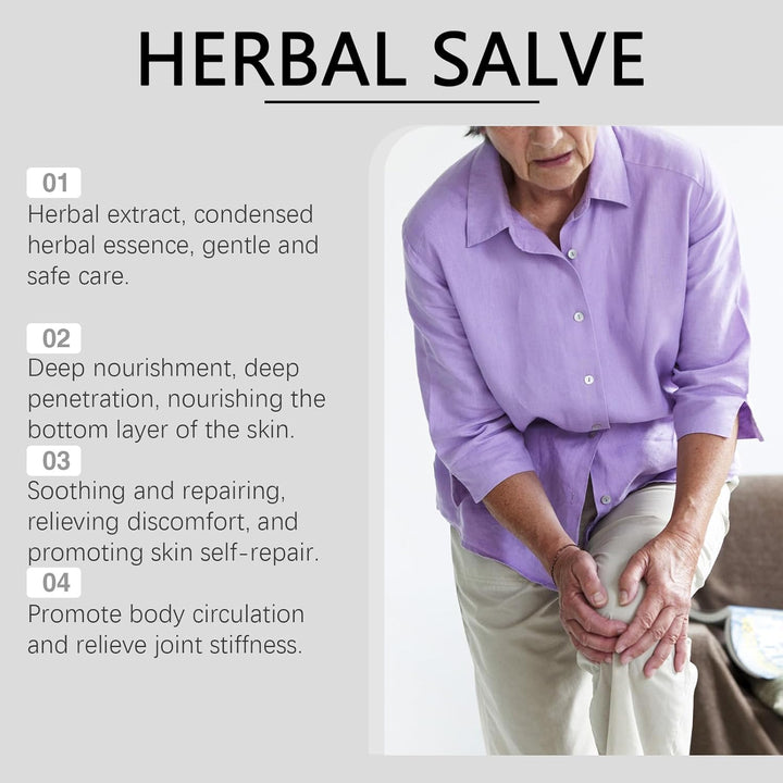 2Pcs Organic Herbal Salve 4Oz, Organic Comfrey Cream for Muscles and Joints, Joint Cream, Wrist and Knee Massage and Care, Comfrey Herbal Salve Elder Approved