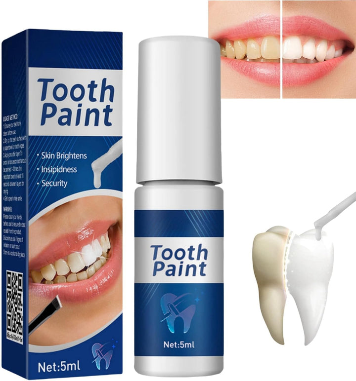 Professional Tooth Paint and Whitening Pen with Strips - Instant Teeth Whitening Essence and Enamel