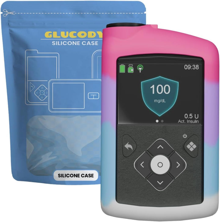 Silicone Protective Case for Medtronic Insulin Pump/Compatible with All Medtronic Models/Silicone Durability(Pink)