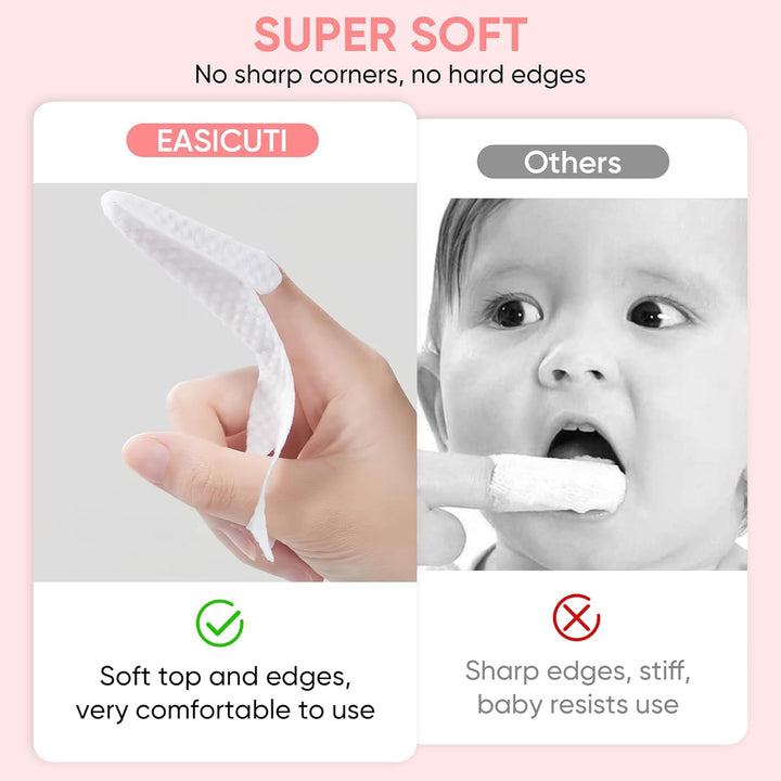 40Pcs Baby Finger Toothbrush, Dry Wipes Baby Toothbrush, Baby Tongue Cleaner, Newborn Tooth and Gum Wipes, BAB Y Oral Cleaner, Infant Toothbrush Mouth Clean for 0-36 Month
