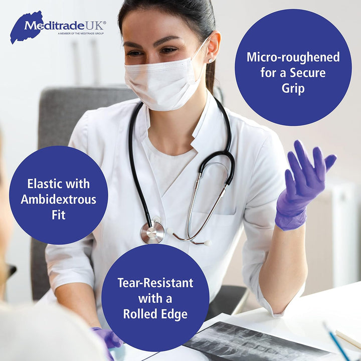 Nitrile® Violaexamination Glove in Pure Nitrile Violet Powderfree Medium (7-75)