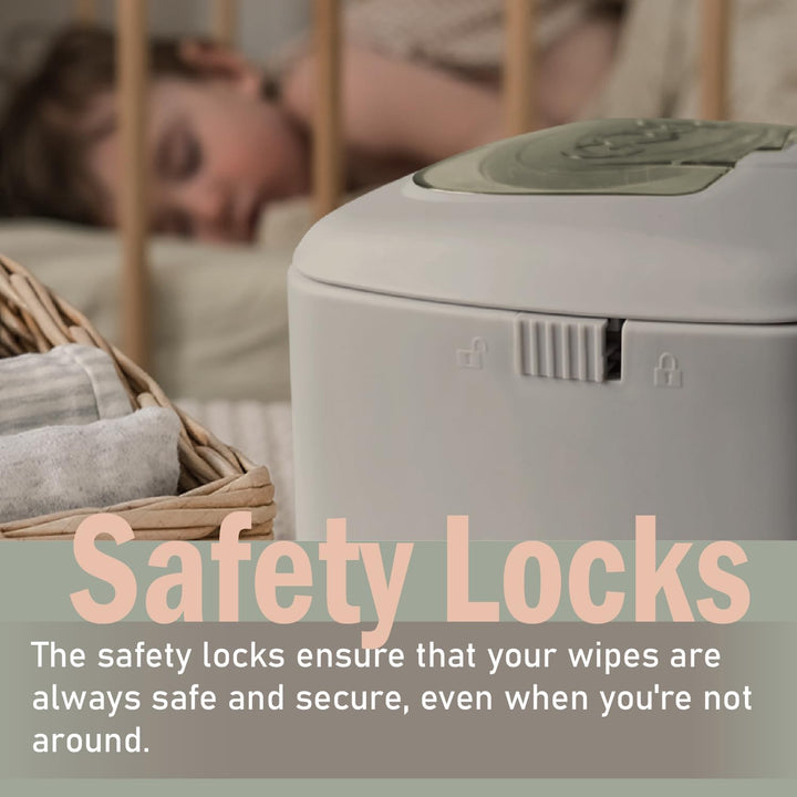 Baby Wet Wipes Warmer, Dispenser, Holder and Case - with Easy Press On/Off Switch, Only Available at Amazon