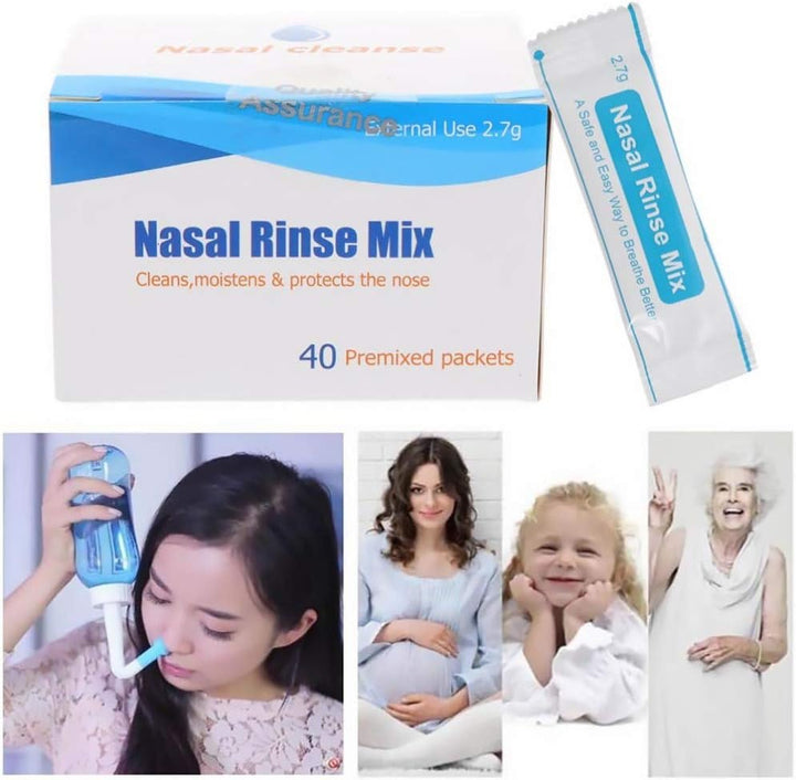 80Pcs Nasal Salt Packets Nose Cavity Protector Instant Nasal Cleaning Salt Nose Cleaner Tools