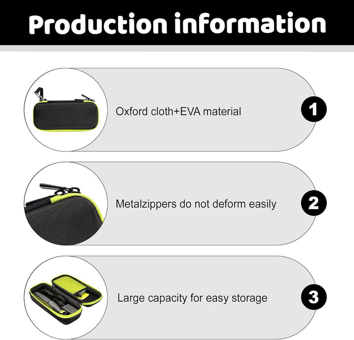 Philips One Blade Waterproof Travel Case for Norelco 360 Pro, Wahl, Hatteker, Braun Series 3/5/7/9