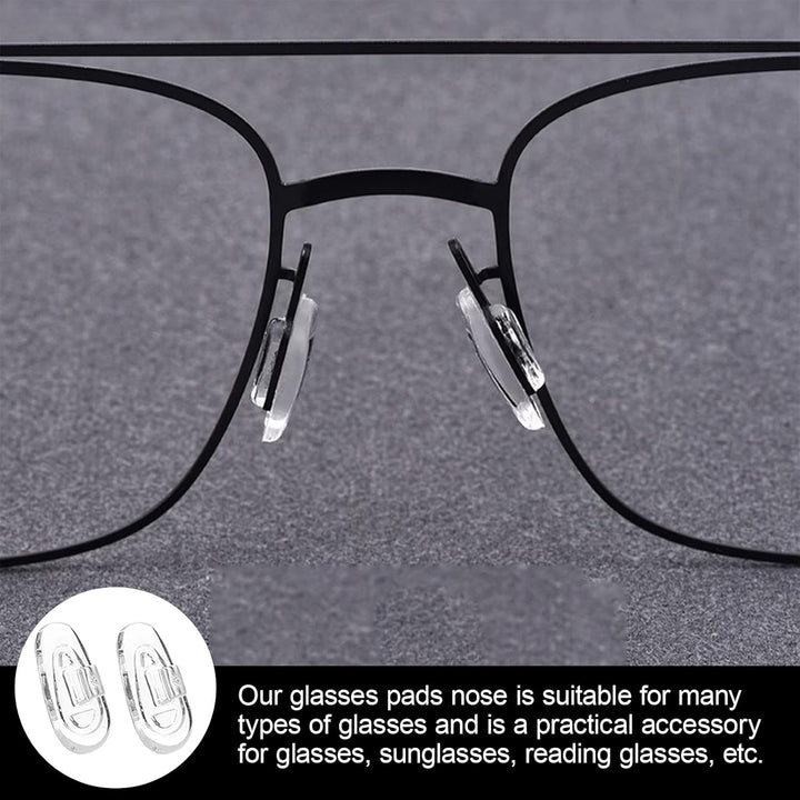 12 Pairs Silicone Nose Pads for Glasses, Push-In Glasses Nose Pads Silicone, Glasses Nose Pads, Fits Regular, Sunglasses, and Reading Glasses, Includes Screwdrive（Only Applicable to Snap on Glasses）