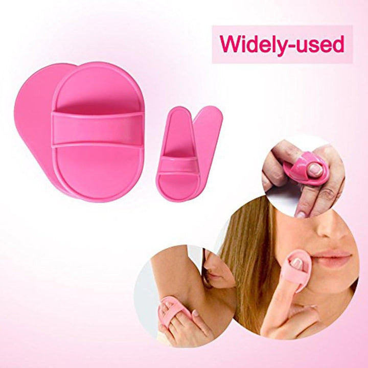 Portable Exfoliating Hair Removal Pads Set for Smooth Skin on Legs Arm Face Top Lip Pink