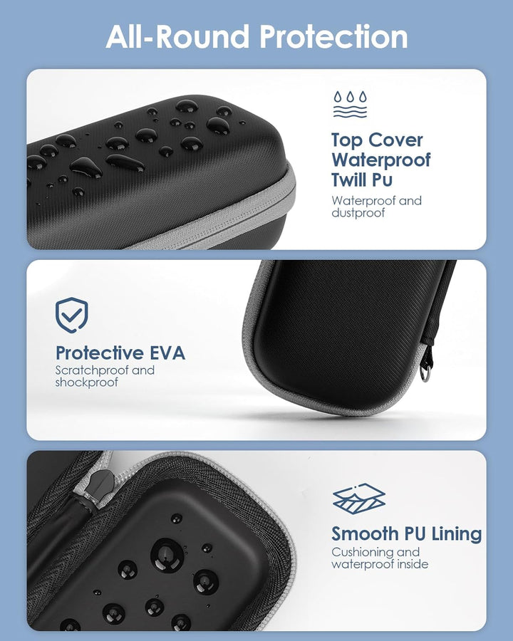 Hard EVA Travel Case for Oneblade & Braun Series 7/9, Waterproof Electric Shaver Men Storage Box with Attachment Organizer, Protective Case for Razor