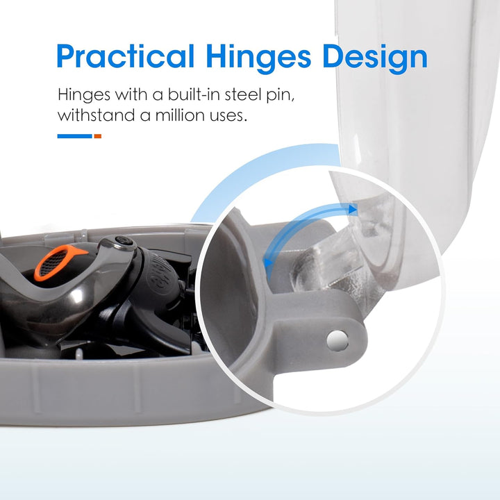 Manual Razor Travel Case Portable Plastic Manual Razor Trimmer Protector Gray