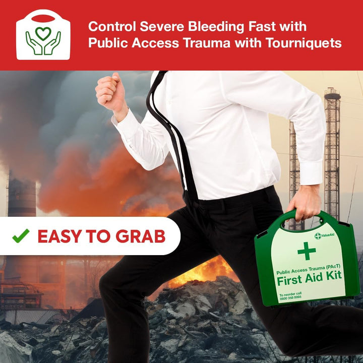 Public Access Trauma First Aid Kit - with 2 X Code RED Tourniquet - Hard Case