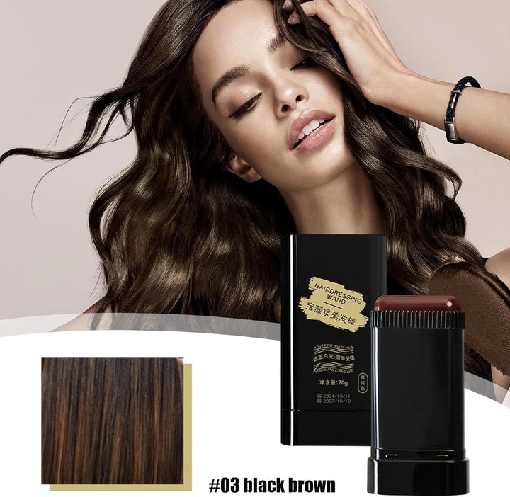 Safe and Convenient Comb Hair Dye, Upgraded Waterproof and Sweat Proof Hair Dye Stick, Ha-Ir D-Ye Concealer for Instant Gray Hairs Coverage, Portable Black D-Ye with Comb Applicator for Men Women