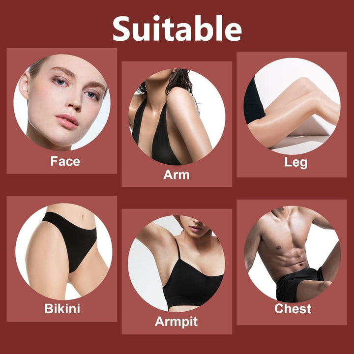 Hard Wax Beads, 4 X 100G Painless Wax Beans with 10 Applicators, Wax Beads Hair Removal for Stripless, Full Body, Face, Bikini, Brazilian, Hollywood