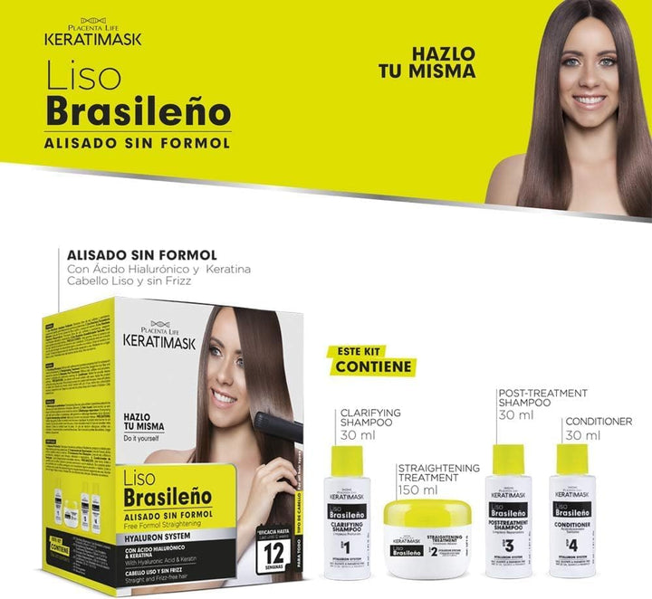 - Brazilian Keratimask Straightening Kit - Long Lasting Professional Results