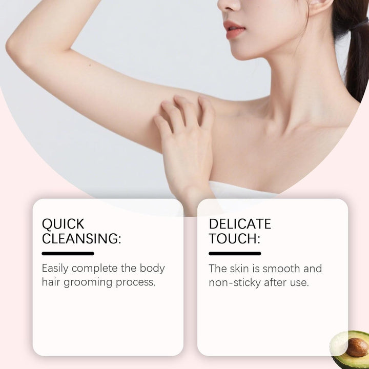 No Shave Hair Removal Cream, Suitable for Sensitive Skin, Fast and Gentle, Moisturizes and Nurtures Skin, Leaving It Soft and Protected after Hair Removal (2PC)