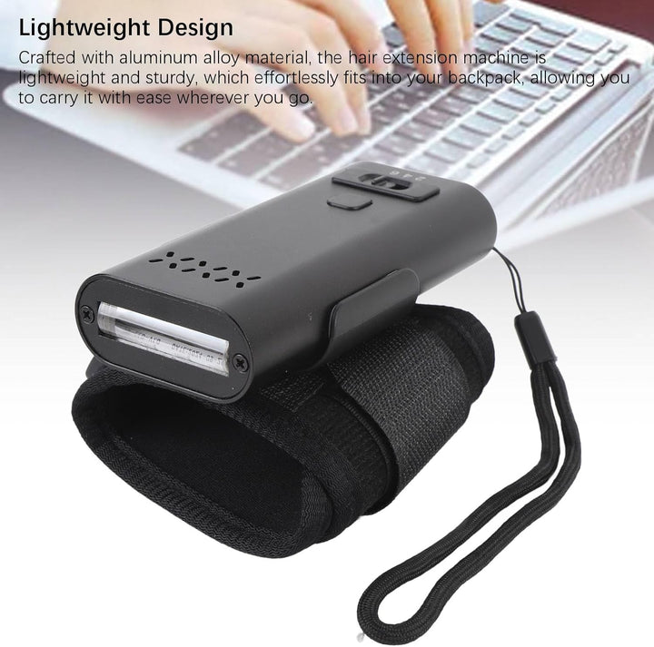 LED Hair Extension Lamp V Light Extensions Tool Glue Curing Machine with 395Nm Wavelength 3000Mah Battery for Seamless Blend Voluminous at Home Salon