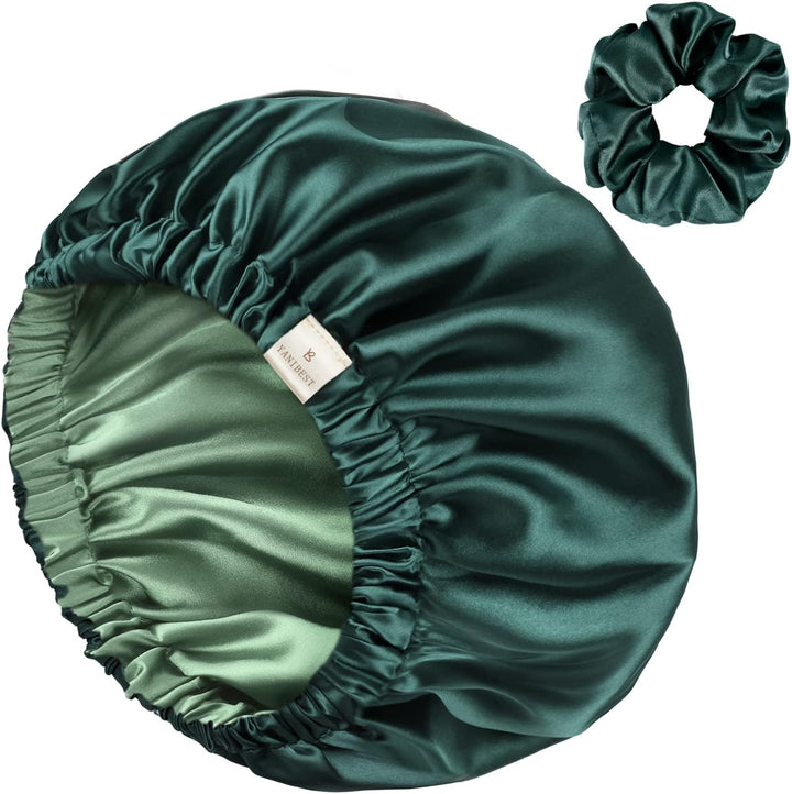 Double Layer Satin Bonnet Silk Bonnet for Sleeping Adjustable Hair Bonnet for Women Curly Natural Hair