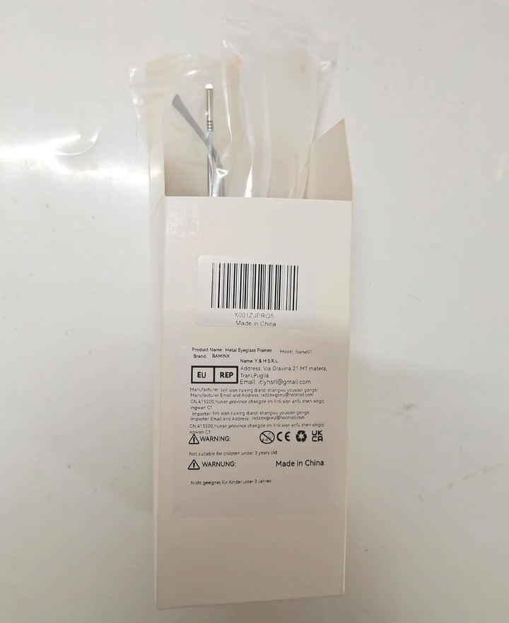 Eyewear Glasses Frameless Fashion, Gold Silver Non-Prescription Clear Lense Fake Glasses for Women and Men 2 Pack