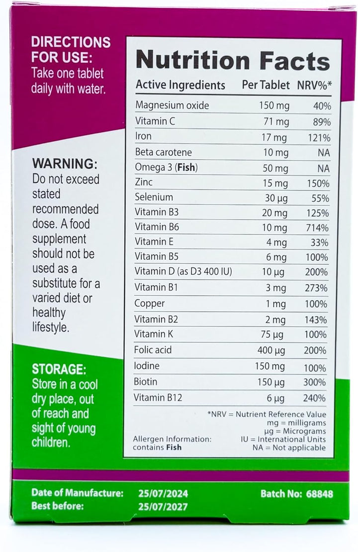 Pregnalove Original Pregnancy Support Vitamins Tablets - Conception & Fertility Prenatal Care for Women, Supplement with Added Omega-3, Zinc, Vitamin D & Iron